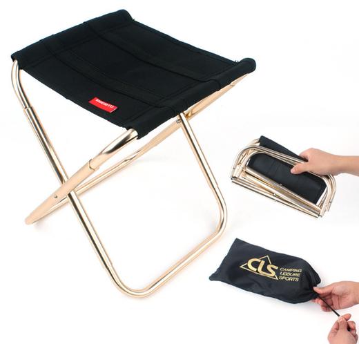 【户外运动】户外折叠椅子7075铝合金钓鱼椅烧烤凳折叠凳便携火车凳野营小马扎 商品图0
