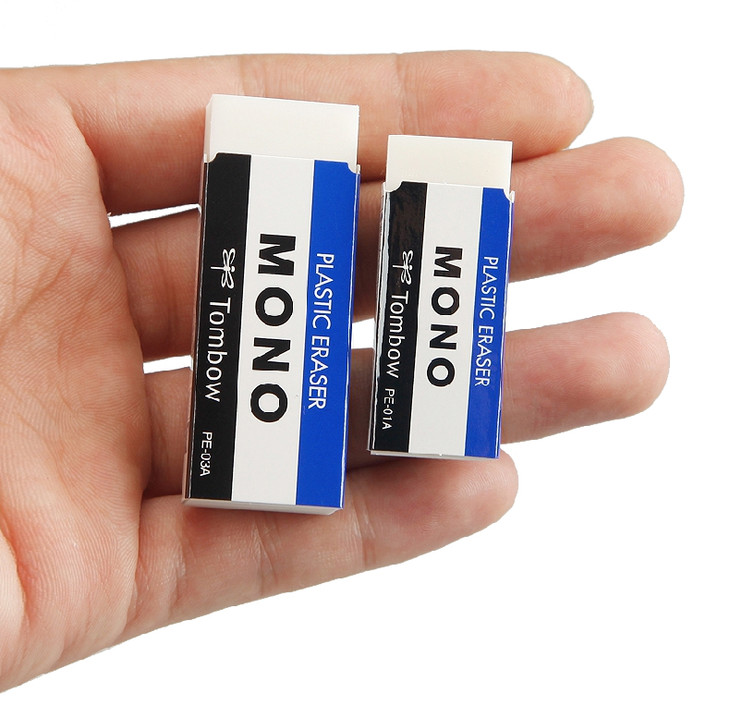 mono蜻蜓pe03ape01a屑少超干净tombow正品高级专业橡皮擦白体