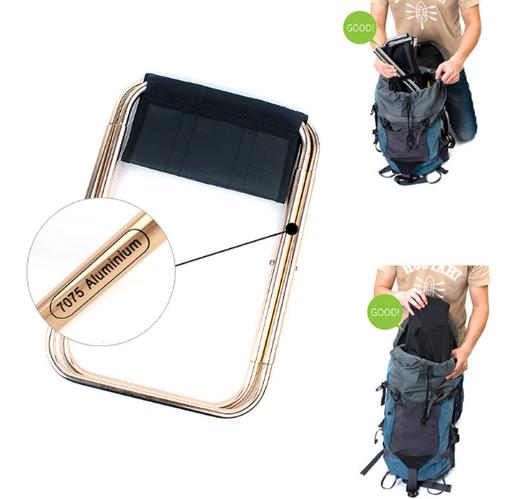 【户外运动】户外折叠椅子7075铝合金钓鱼椅烧烤凳折叠凳便携火车凳野营小马扎 商品图1