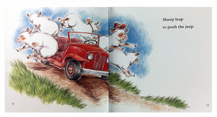 【绘本阅读】英文原版绘本sheep in a jeep吉普车里的羊廖彩杏书单韵