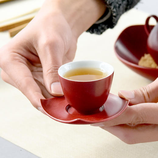 婚庆茶具套装结婚红色敬茶杯陶瓷茶壶整套礼品泡茶器色釉 商品图4
