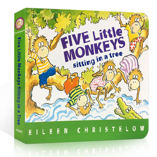 英文原版 Five Little Monkeys Sitting in a Tree 纸板书 廖彩杏 商品图0
