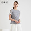 EITIE爱特爱女装夏季纯色蕾丝钩花短袖T恤上衣蕾丝小衫女B1813004 商品缩略图0