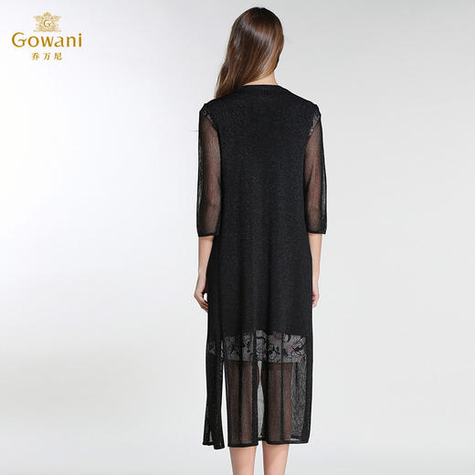 乔万尼夏季薄款针织披肩中长款宽松开衫外披EB2M900 商品图3