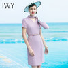 IWY/短袖紫色连衣裙Q174 商品缩略图1