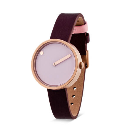 PICTO丹麦进口紫粉色牛皮女表时尚潮流石英手表腕表 商品图2