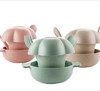 【婴幼儿餐具】小麦秸秆儿童卡通礼品餐具套装 环保耐摔双耳碗碟勺婴儿喂养餐具 商品缩略图0