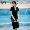 IWY/黑色短袖西装半裙套装CS411 商品缩略图2