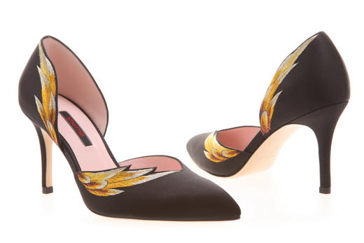 sheme  鹤鸣 丝绸 刺绣 细跟 单鞋 商品图6