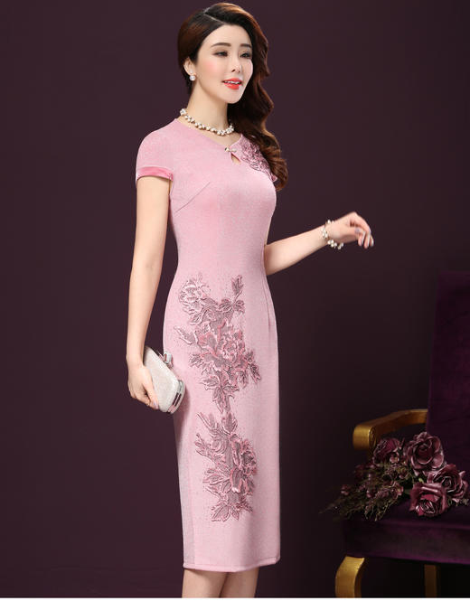 YMR 8175 中长款旗袍连衣裙中国风2019 商品图2