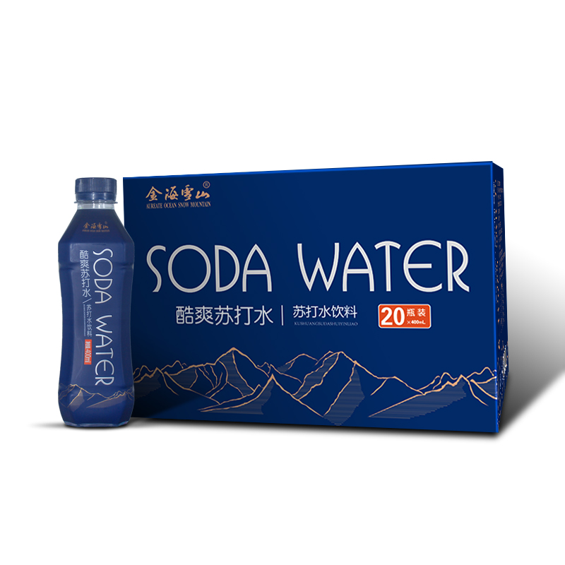 苗姑娘 苏打水 无气无糖 400ml*20瓶 / 箱