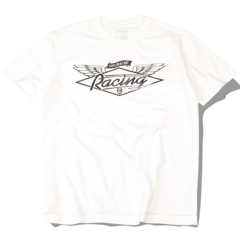 【19.9元1件】自由基地机车oversize大码宽松短袖T恤翅膀印花BF系列潮流体恤