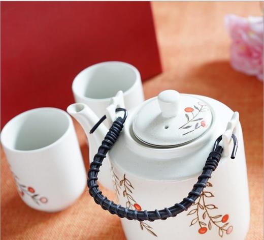 【茶杯茶具】原是家居 日式手绘 简约柳条茶具套装 茶壶茶杯 一壶两杯 商品图3