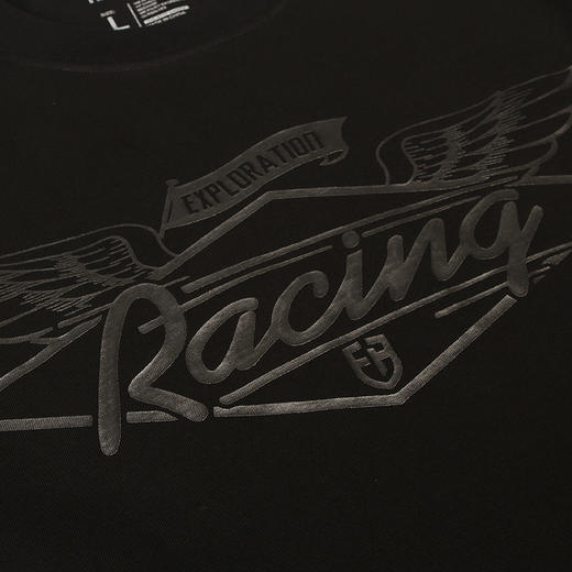 【19.9元1件】自由基地机车oversize大码宽松短袖T恤翅膀印花BF系列潮流体恤 商品图4