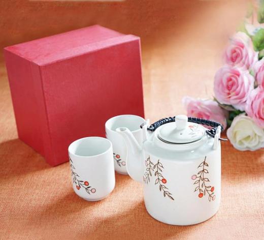 【茶杯茶具】原是家居 日式手绘 简约柳条茶具套装 茶壶茶杯 一壶两杯 商品图0
