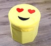 【居家日用】卡通笑脸高仿绒布八角凳 折叠储物凳 收纳凳 玩具儿童凳 商品缩略图1