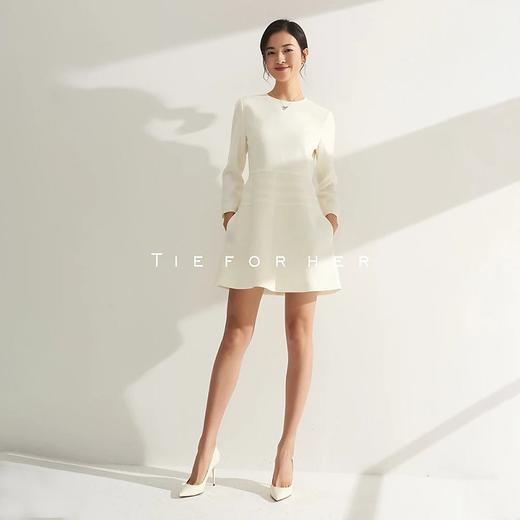 TL013黑/TL012白  拼接束腰款连衣裙 商品图1