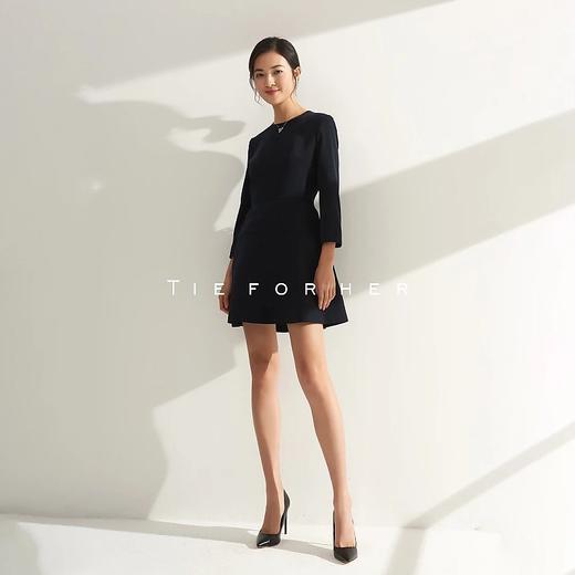 TL013黑/TL012白  拼接束腰款连衣裙 商品图2