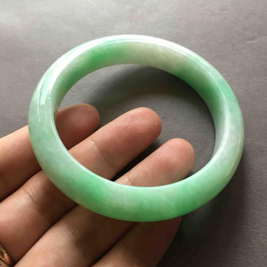 糯种阳绿翡翠手镯58 商品图5