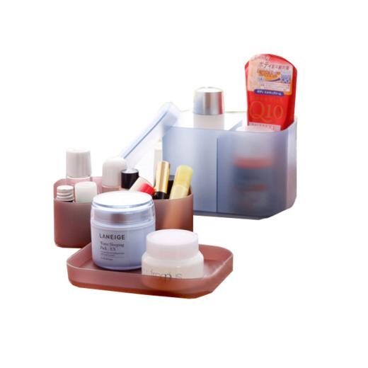 日式桌面塑料收纳盒6个 无印良品同款磨砂化妆收纳盒2个 商品图5