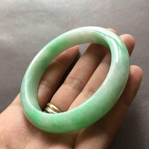 糯种阳绿翡翠手镯58 商品图8