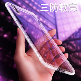 【手机壳】iphonex手机壳防摔四角气囊苹果x透明tpu手机套创意防尘软壳