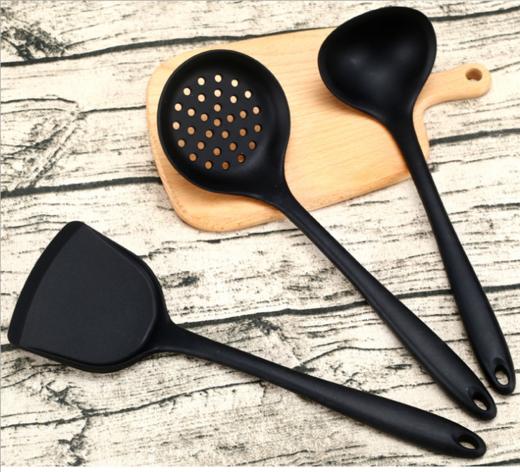 【厨房用品】*厨房工具硅胶厨具3件套烹饪勺铲不粘锅套装厨房用具 商品图2