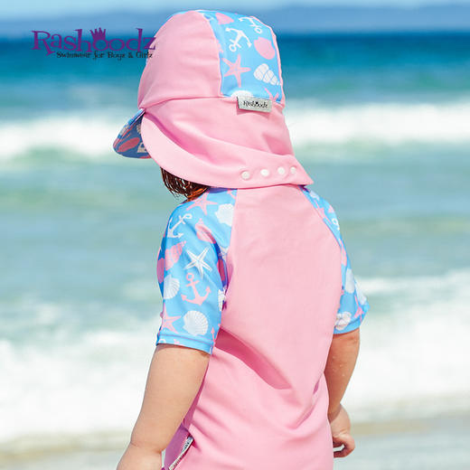 澳大利亚进口Rashoodz   儿童短袖带帽防晒分体泳衣沙滩衣 商品图1
