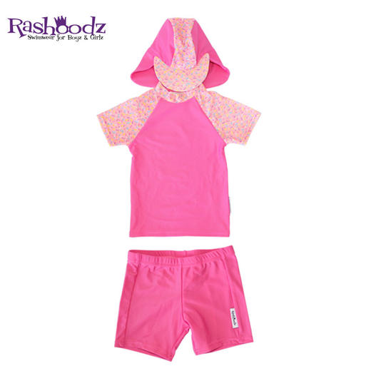 澳大利亚进口Rashoodz   儿童短袖带帽防晒分体泳衣沙滩衣 商品图2