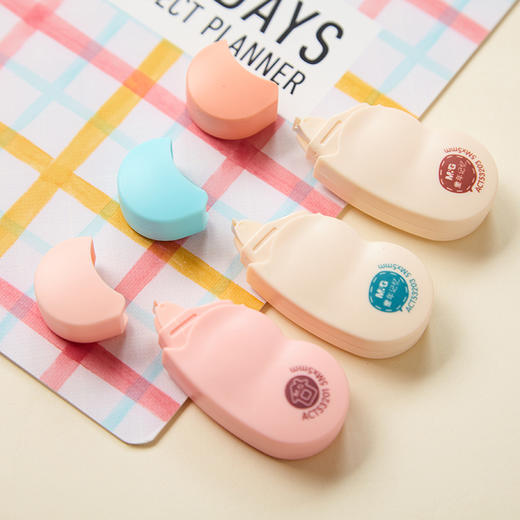 晨光糖豆豌豆迷你修正带生活系列5m长学生涂改带改正带53201