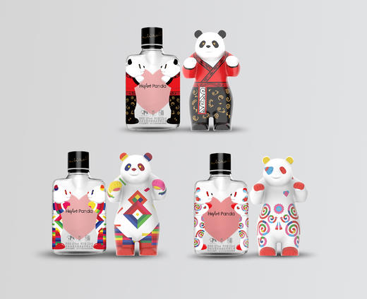 52度 百调·HeartPanda熊猫小酒125ml礼盒+熊猫摆件套装    泸州老窖官方旗舰店 商品图3