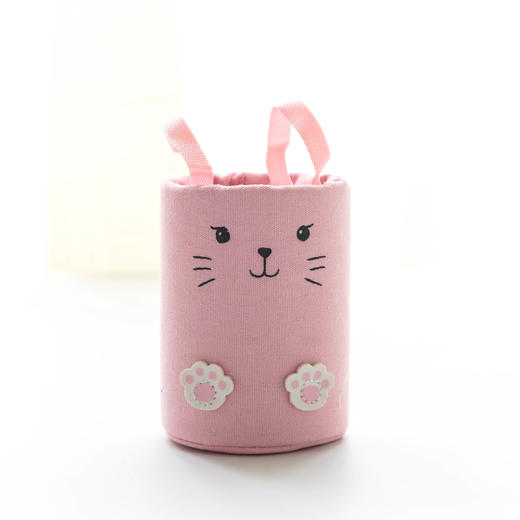 三年二班可爱猫咪笔筒韩国小清新学生笔筒卡通女生桌面收纳桶