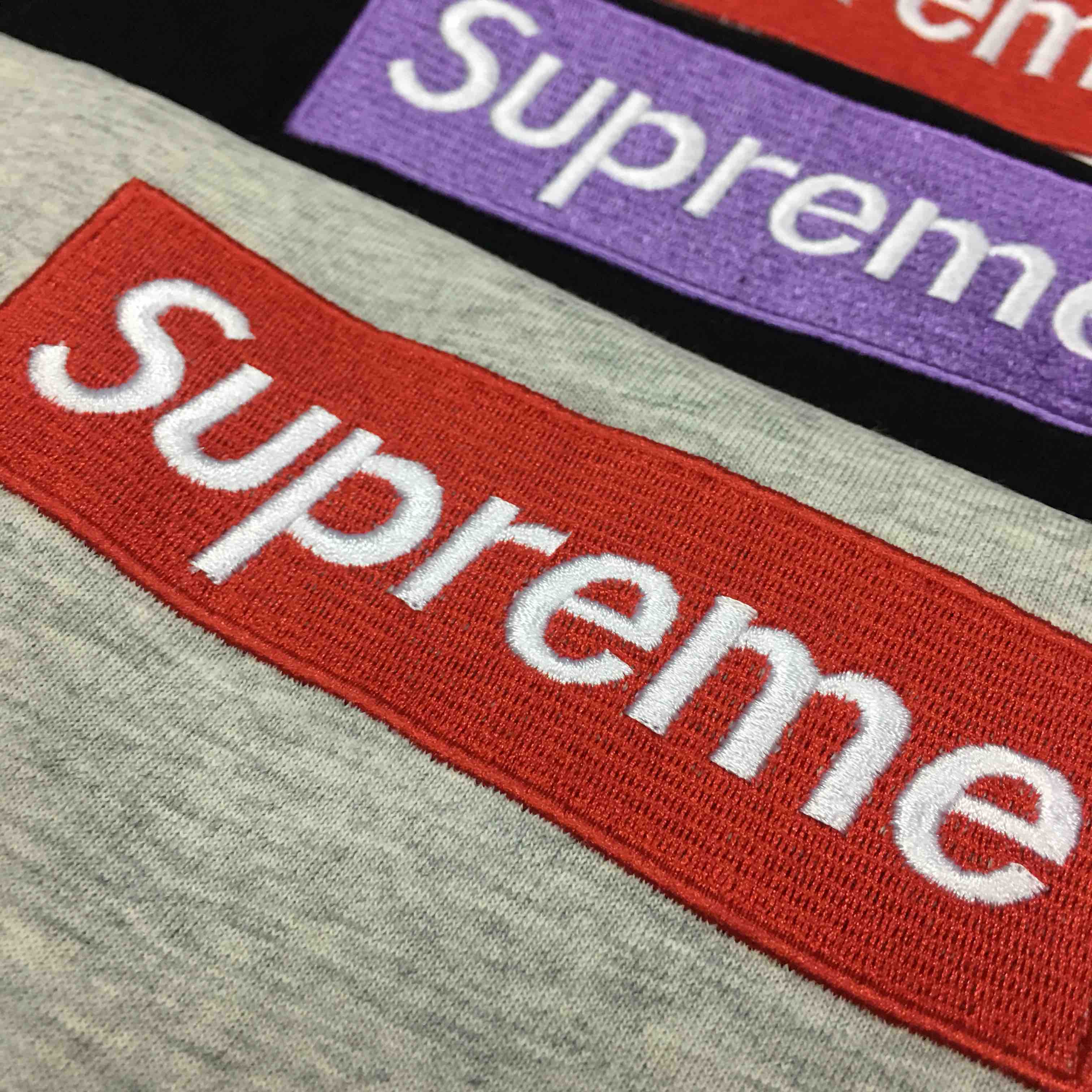 刺绣和迷彩印花情侣supreme