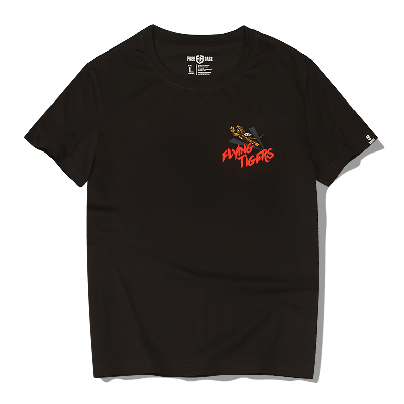 【19.9元1件】自由基地二战P-40E战鹰战斗机印花潮流复古图案短袖T恤透气体恤
