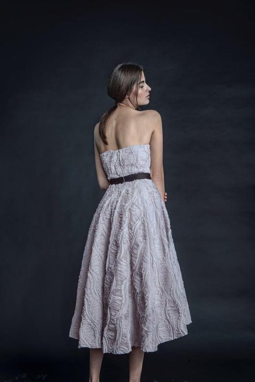 Atelier Miss Lu/ Ann-烟熏紫系带抹胸蓬裙 商品图1