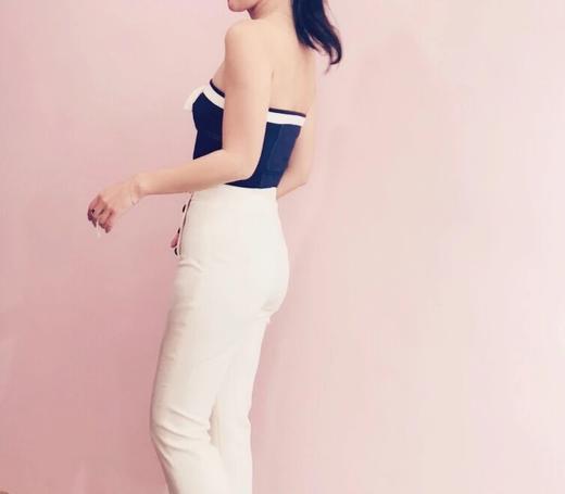 AtelierMissLu / Joan-藏青复古蝴蝶结抹胸 商品图2