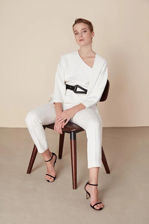 AtelierMissLu/ Nelly-白色修身九分裤 商品图3