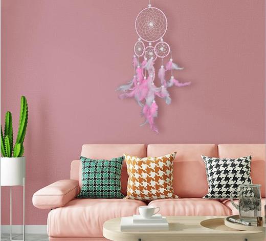 【家居摆件】印第安五环纯白羽毛捕梦网家居挂饰 商品图3