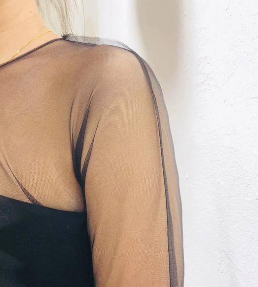 AtelierMissLu / Rosalind-黑色欧根纱翻折抹胸小礼服 商品图4