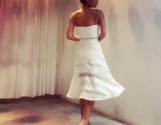 Atelier Miss Lu/ Louise- 白色透视感真丝吊带裙 商品图2