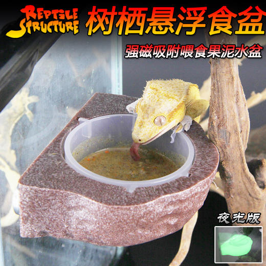 Reptile Structure-爬结构 树栖型爬箱食盆变色龙网箱玻璃箱睫角守宫盖勾亚水盆果泥磁力食盆 商品图0