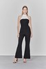 Atelier Miss Lu/ Enid-黑白飘带露背微喇连体裤 商品缩略图3