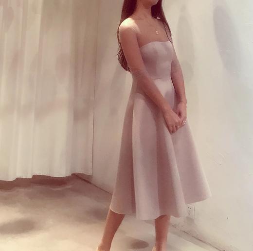 Atelier Miss Lu / Riva-香槟色欧根纱抹胸小礼服 商品图4