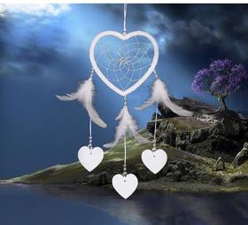 【家居摆件】纯白桃心捕梦网 家居装饰