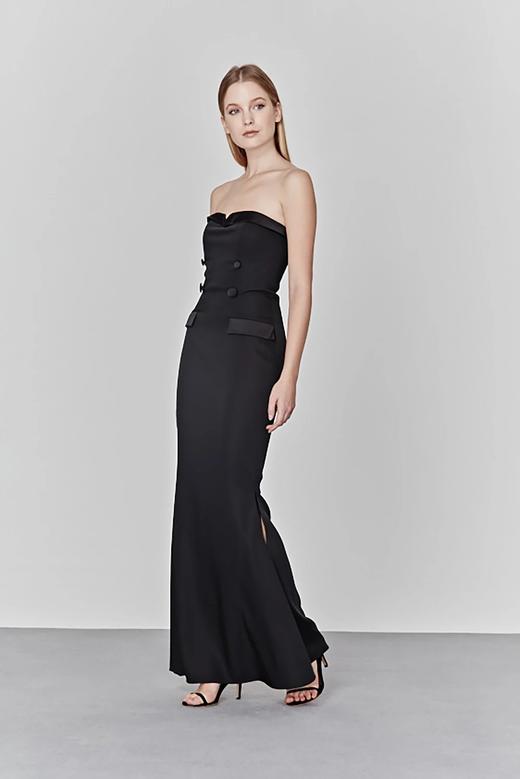Atelier Miss Lu/ Adelaide - 黑色抹胸鱼尾曳地长礼服 商品图3