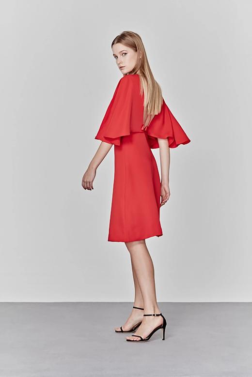 AtelierMissLu/ Myra- 红色挖肩露背连身裙 商品图1