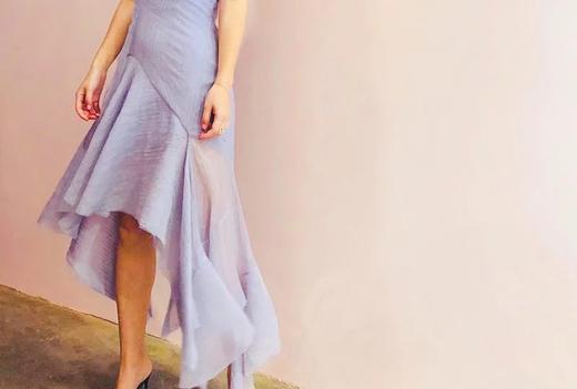 Atelier Miss Lu / Aurora-薰衣草紫不规则裙摆抹胸裙 商品图3