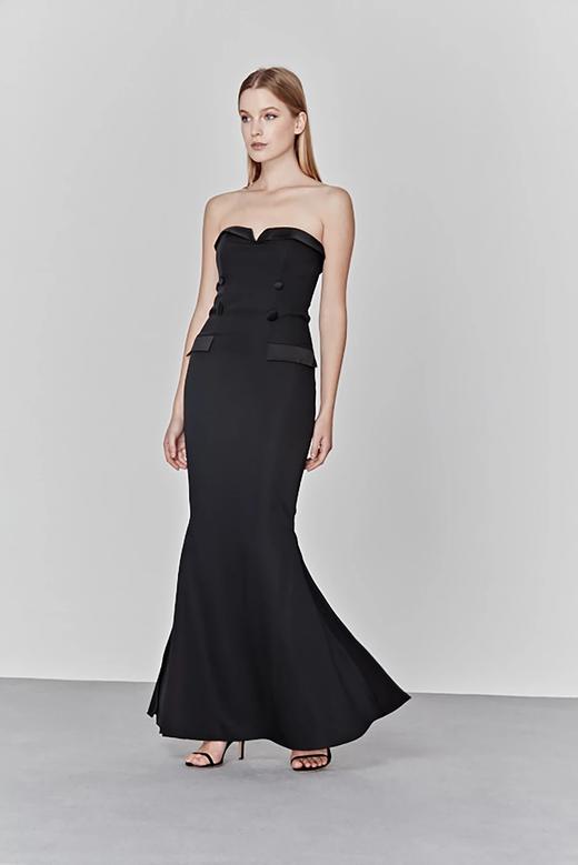Atelier Miss Lu/ Adelaide - 黑色抹胸鱼尾曳地长礼服 商品图1