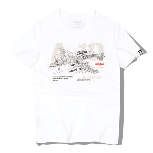 【19.9元1件】自由基地A-10战机印花图案短袖T恤军迷款打底衫休闲体恤 商品图2