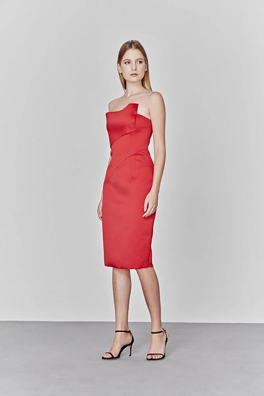 Atelier Miss Lu/ Megan - 红色珍珠抹胸小礼服 商品图3